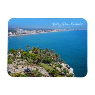 Magnet Flexible Belle vue de Peniscola, voyage en Espagne
