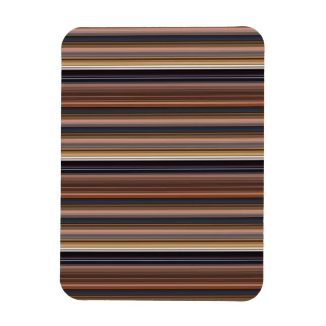 Magnet Flexible Belles rayures bleues brunes (Vertical)