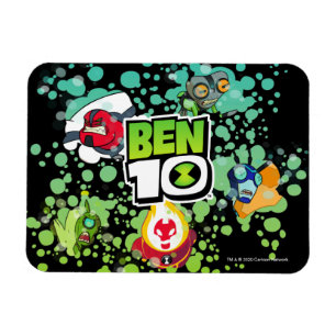 Magnet Flexible Ben 10 Alien Forms Bubble Graphic