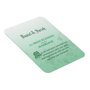 Magnet Flexible Bénédiction de félicitations de mariage irlandais