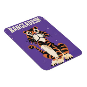 Magnet Flexible Bengladesh Vintage, affiche de voyage