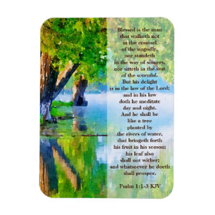 Magnet Flexible Béni soit l'homme - Psaume 1, 1-3