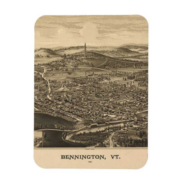 Magnet Flexible Bennington vintage, Vermont (Vertical)