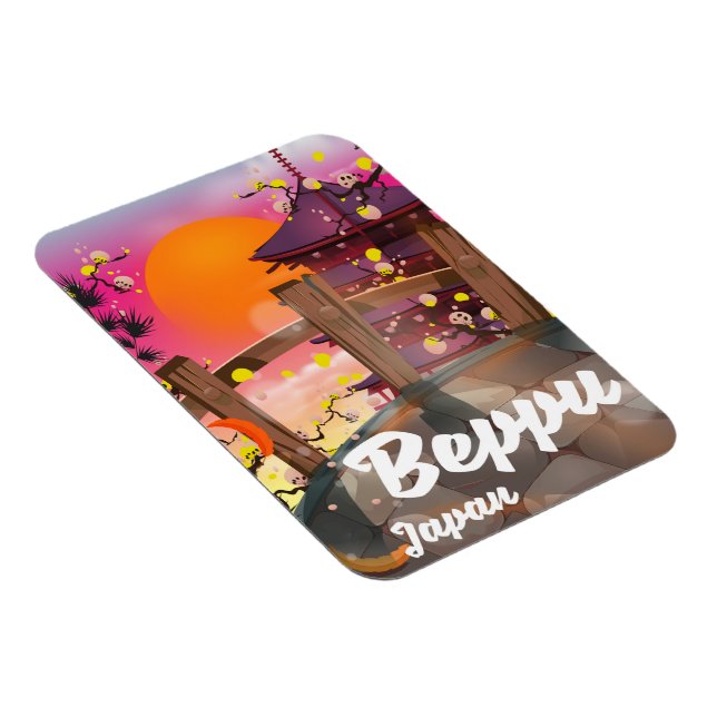 Magnet Flexible Beppu affiche de voyage japonaise (Côté Droit)