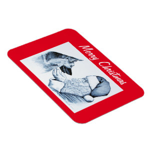 Magnet Flexible Berger allemand et Père Noël