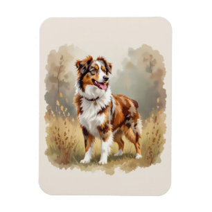 Magnet Flexible Berger Australien Merle Rouge Aussie