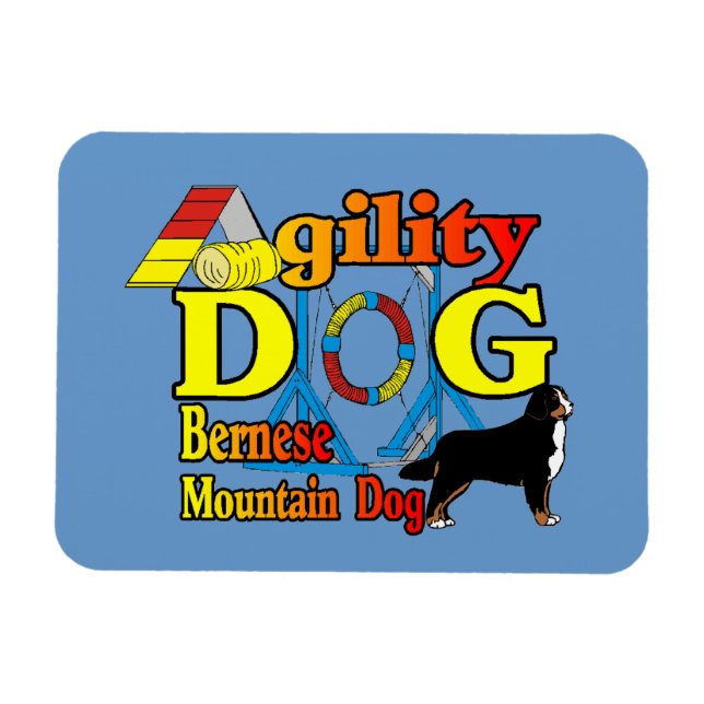 Magnet Flexible Bernese Mountain Dog Agilité (Horizontal)