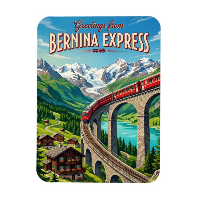 Magnet Flexible Bernina Express Suisse (Vertical)