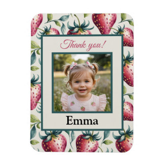 Magnet Flexible Berry Sweet Strawberry Birthday Thank You Photo