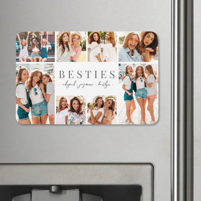 Magnet Flexible Best Friends Elegant BFF Collage photo (Best Friends Elegant BFF Collage Photo Magnet)