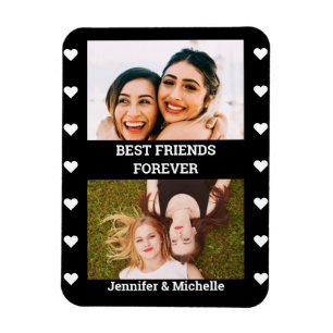 Magnet Flexible Best Friends Forever 2 Photo personnalisée et nom 