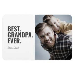 Magnet Flexible Best. Grandpa . Ever. Father's Day Photo