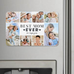 Magnet Flexible Best Mom Photo Collage<br><div class="desc">Personalized "Best Mom Ever" Large Photo Magnet. This fun and stylish photo magnet is a sweet way to showcase cherished memories. The design features space for eight photos, arranged in a border around the edge while keeping the focus on the meaningful text in the center. At the center, "Best Mom...</div>