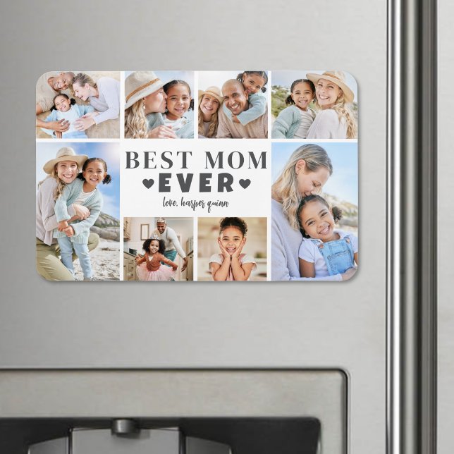 Magnet Flexible Best Mom Photo Collage (Best Mom Photo Collage Magnet)