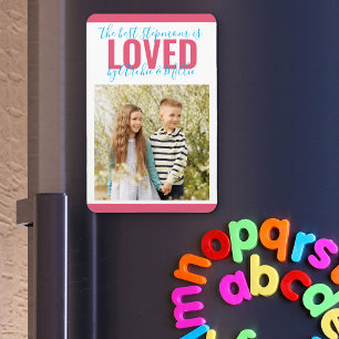Magnet Flexible Best StepMom is Love by Kids Names Photo Fridge