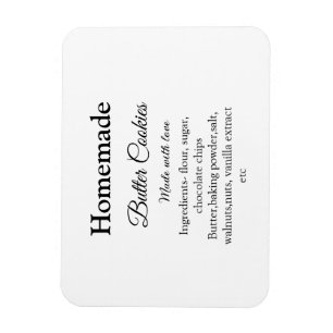 Magnet Flexible Beurre fait maison biscuits faits avec amour ajout