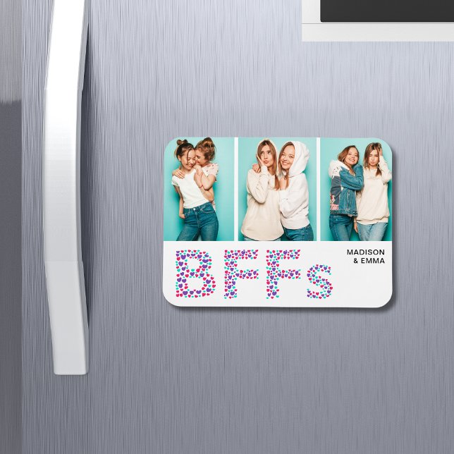 Magnet Flexible BFF Best Friends Photo Nom personnalisé Fille (Créateur téléchargé)