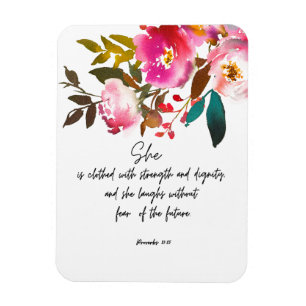 Magnet Flexible Bible verse Floral