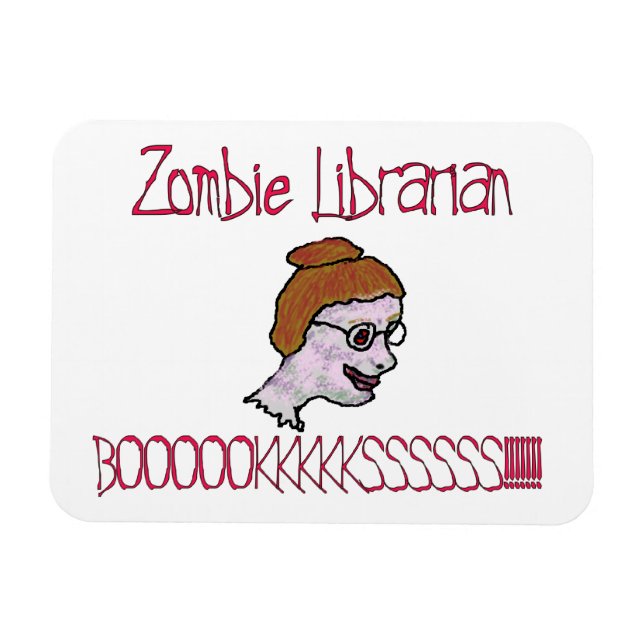 Magnet Flexible Bibliothécaire zombie (Horizontal)