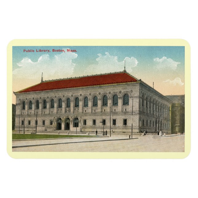 Magnet Flexible Bibliothèque publique, Boston 1911 Carte postale V (Horizontal)