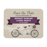 Bicyclette en tandem Plum Enregistrer la date