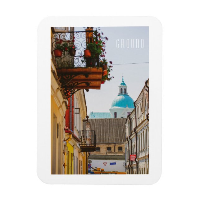Magnet Flexible Biélorussie Grodno Cityscape (Vertical)