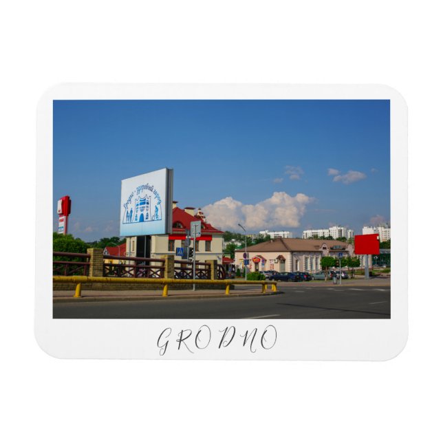 Magnet Flexible Biélorussie Grodno Cityscape (Horizontal)