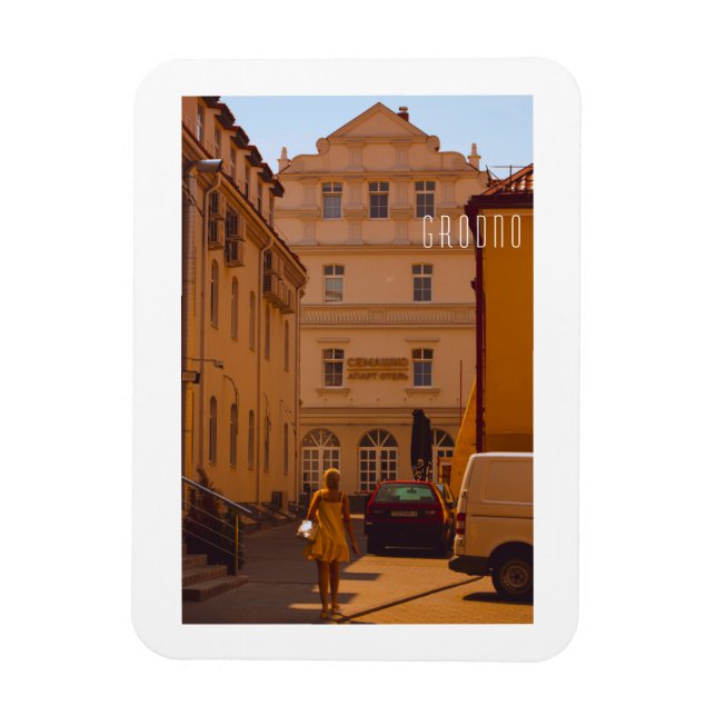 Magnet Flexible Biélorussie Grodno Cityscape (Vertical)