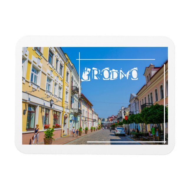 Magnet Flexible Biélorussie Grodno Cityscape (Horizontal)