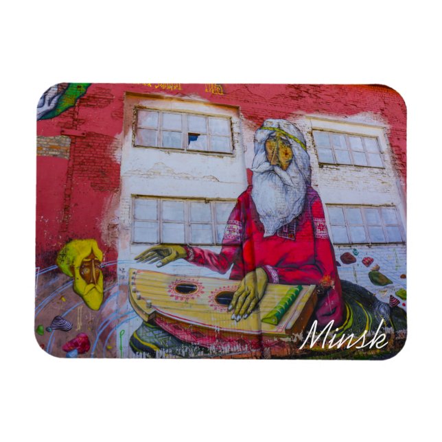 Magnet Flexible Biélorussie Minsk Architecture Cityscape Graffiti (Horizontal)