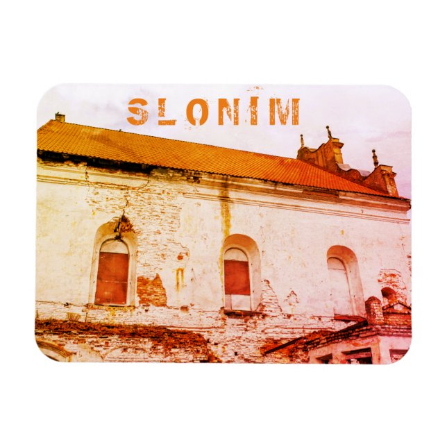 Magnet Flexible Biélorussie Slonim Grande Synagogue Architecture (Horizontal)