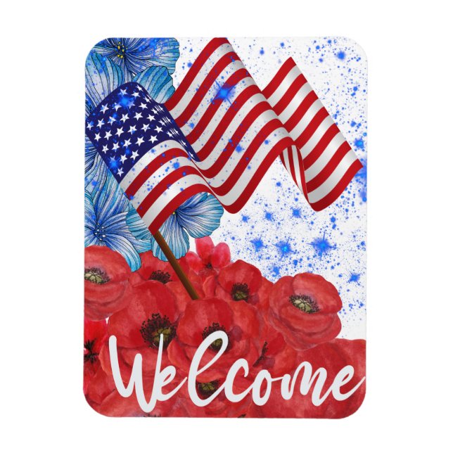 Magnet Flexible Bienvenue 4 juillet    (Vertical)
