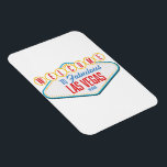 Magnet Flexible Bienvenue à Fabulous las vegas<br><div class="desc">Bienvenue au logo Fabulous las vegas vintage.</div>