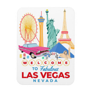 Magnet Flexible Bienvenue à la fabuleuse Las Vegas