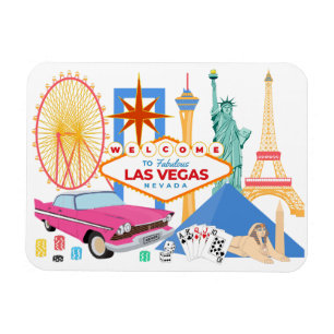 Magnet Flexible Bienvenue à Las Vegas City