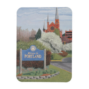 Magnet Flexible Bienvenue à Portland dans le Maine