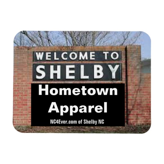 Magnet Flexible BIENVENUE À SHELBY Hometown Apparel (Horizontal)