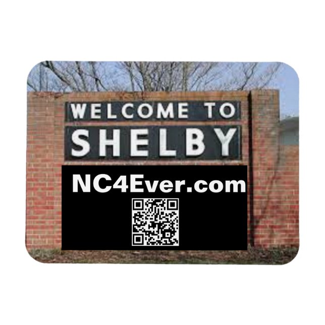 Magnet Flexible BIENVENUE À SHELBY NC4Ever.com aimant flexible (Horizontal)