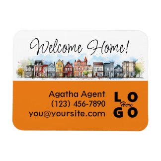 Magnet Flexible Bienvenue Accueil Immobilier Fermer Cadeau