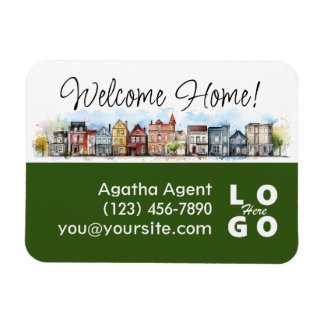 Magnet Flexible Bienvenue Accueil Immobilier Fermer Cadeau