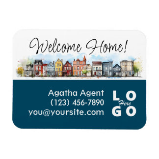 Magnet Flexible Bienvenue Accueil Immobilier Fermer Cadeau