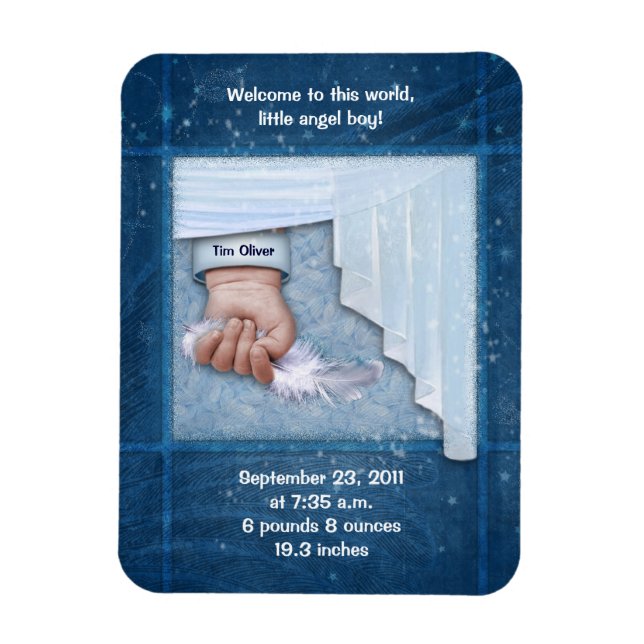 Magnet Flexible Bienvenue petit garçon Angel (Vertical)