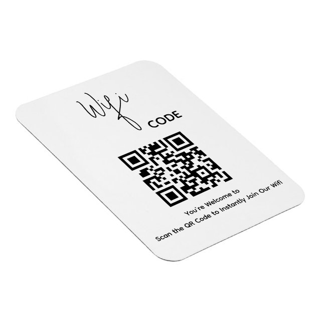 Magnet Flexible Bienvenue QR Code Scan pour connecter le Wi-Fi (Côté Droit)