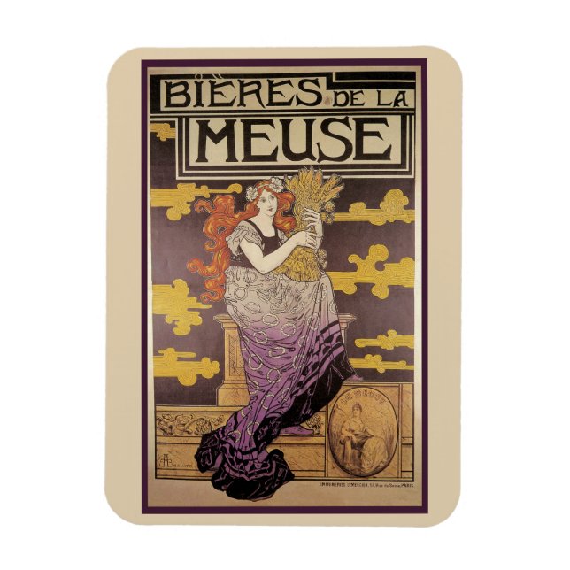 Magnet Flexible Bière de la Meuse par Marc Auguste Bastard (Vertical)