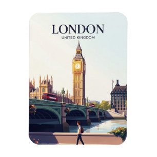Magnet Flexible Big Ben et le pont de Westminster Royaume-Uni