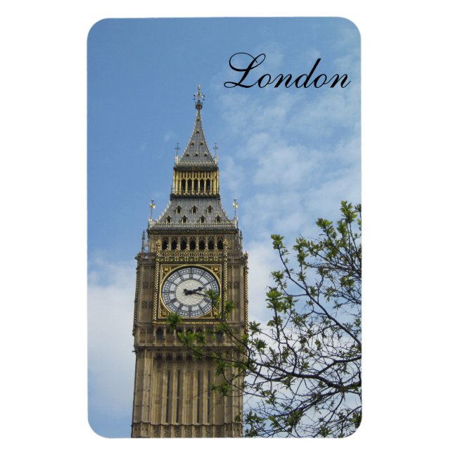 Magnet Flexible Big Ben Horloge Tower Londres Angleterre (Vertical)