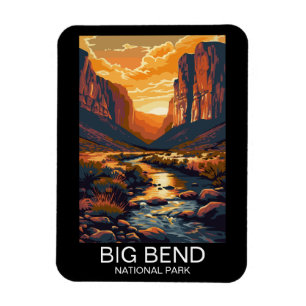 Magnet Flexible Big Bend National Park Texas Retro Travel
