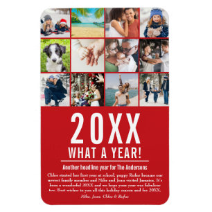 Magnet Flexible Bilan de l'année 12 Vacances de Noël Photo