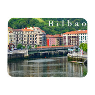 Magnet Flexible Bilbao. Paysage urbain avec la rivière