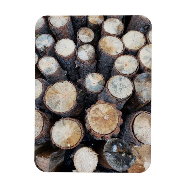 Magnet Flexible billes de bois photo nature originale (Vertical)